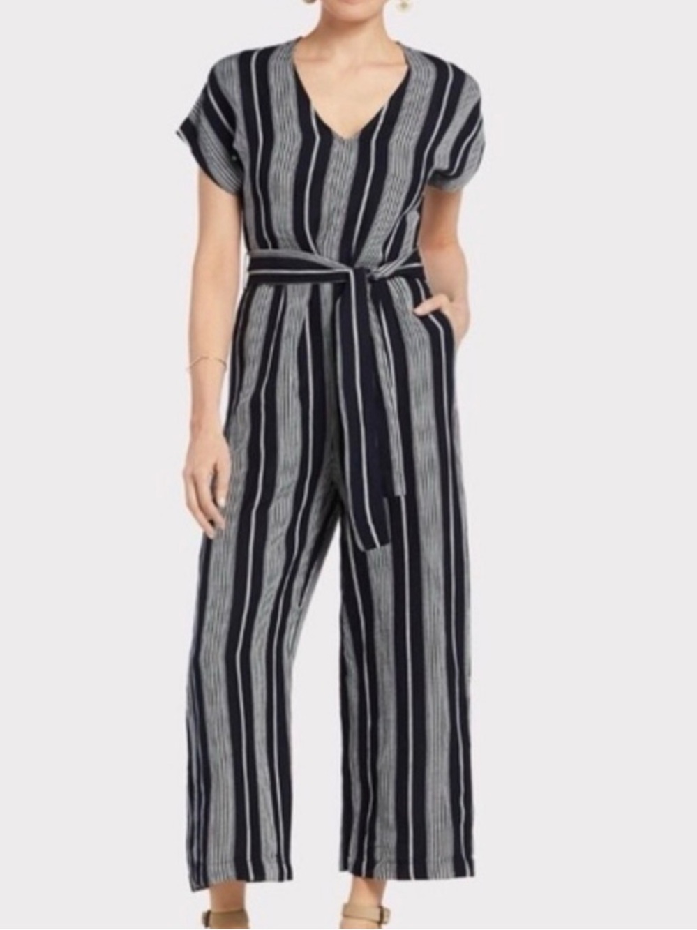 Rails Angela Mediterranean Stripe Navy Jumpsuit - Picture 10 of 11